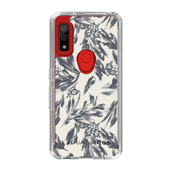 Slim Protection Case［ LAGUNAMOON - BotanicalJacquard - White×Black ］