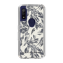 Slim Protection Case［ LAGUNAMOON - BotanicalJacquard - White×Black ］