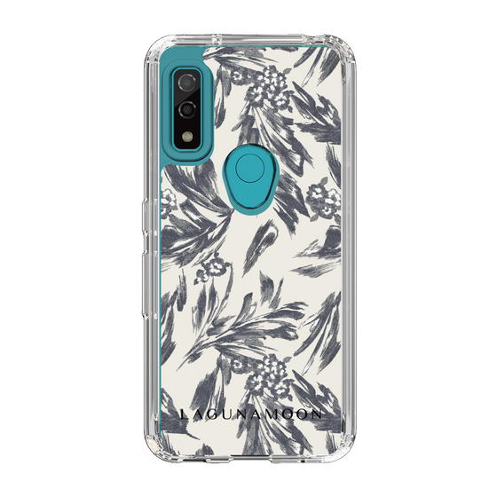 Slim Protection Case［ LAGUNAMOON - BotanicalJacquard - White×Black ］