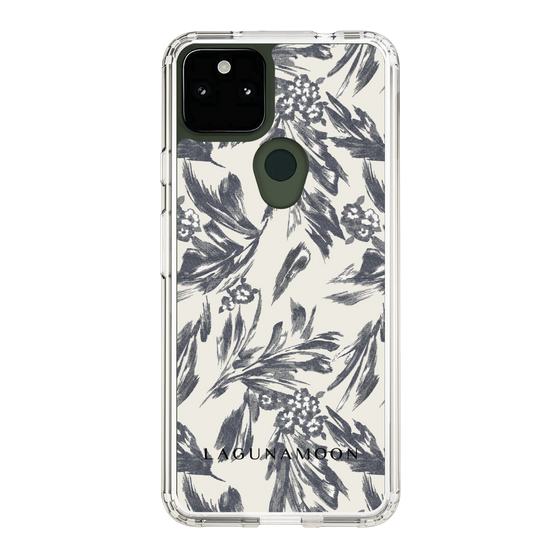 Slim Protection Case［ LAGUNAMOON - BotanicalJacquard - White×Black ］