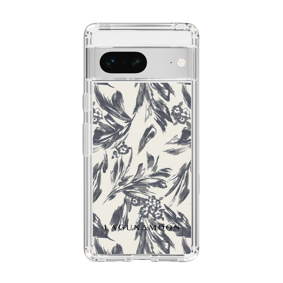 Slim Protection Case［ LAGUNAMOON - BotanicalJacquard - White×Black ］