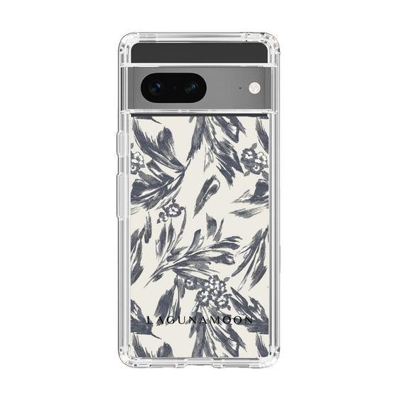 Slim Protection Case［ LAGUNAMOON - BotanicalJacquard - White×Black ］