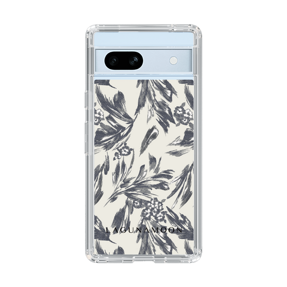 Slim Protection Case［ LAGUNAMOON - BotanicalJacquard - White×Black ］