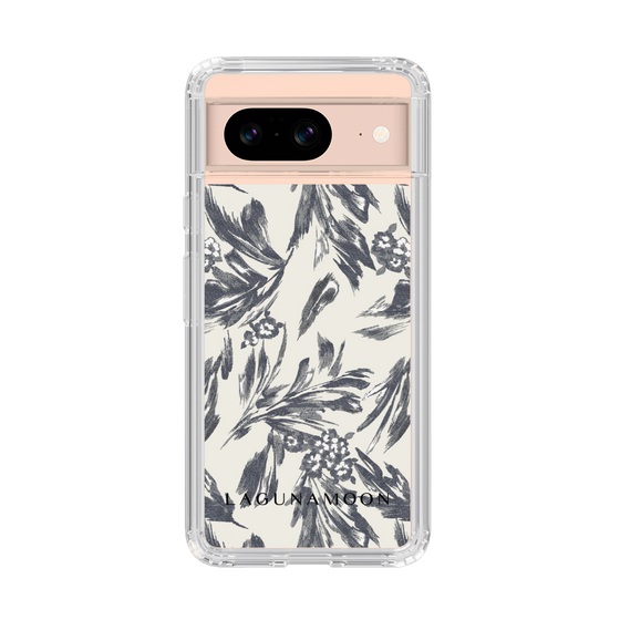 Slim Protection Case［ LAGUNAMOON - BotanicalJacquard - White×Black ］