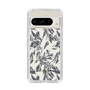 Slim Protection Case［ LAGUNAMOON - BotanicalJacquard - White×Black ］