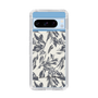 Slim Protection Case［ LAGUNAMOON - BotanicalJacquard - White×Black ］