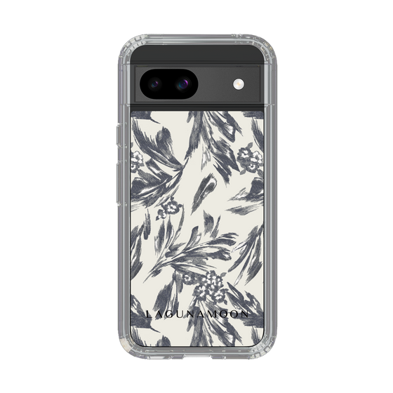 Slim Protection Case［ LAGUNAMOON - BotanicalJacquard - White×Black ］