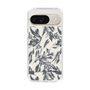 Slim Protection Case［ LAGUNAMOON - BotanicalJacquard - White×Black ］