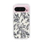 Slim Protection Case［ LAGUNAMOON - BotanicalJacquard - White×Black ］