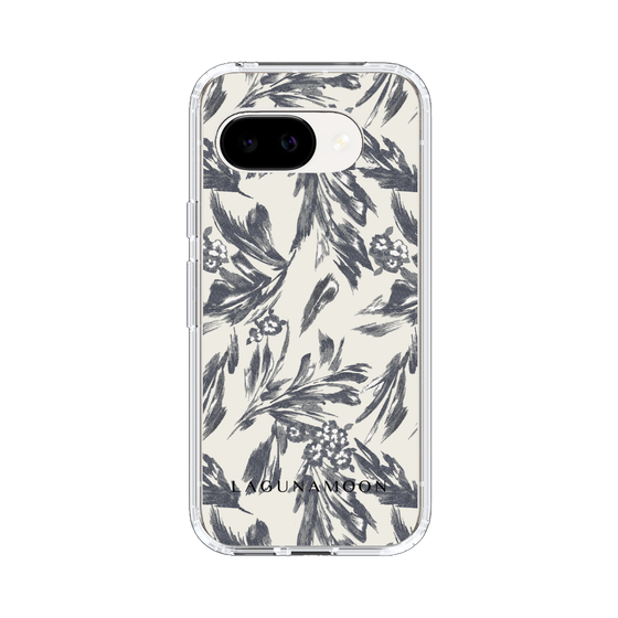 Slim Protection Case［ LAGUNAMOON - BotanicalJacquard - White×Black ］