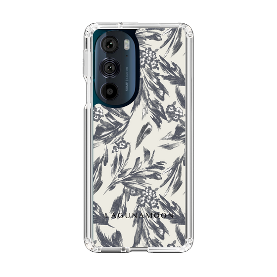 Slim Protection Case［ LAGUNAMOON - BotanicalJacquard - White×Black ］