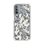Slim Protection Case［ LAGUNAMOON - BotanicalJacquard - White×Black ］