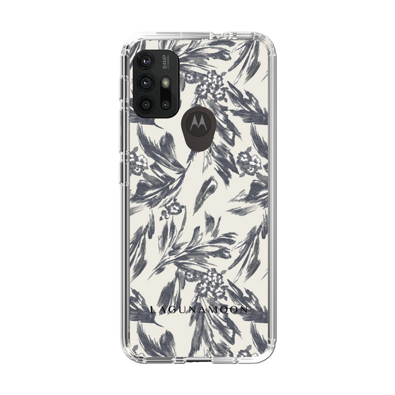 Slim Protection Case［ LAGUNAMOON - BotanicalJacquard - White×Black ］