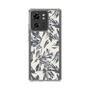 Slim Protection Case［ LAGUNAMOON - BotanicalJacquard - White×Black ］