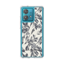 Slim Protection Case［ LAGUNAMOON - BotanicalJacquard - White×Black ］