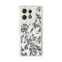 Slim Protection Case［ LAGUNAMOON - BotanicalJacquard - White×Black ］