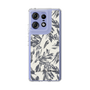 Slim Protection Case［ LAGUNAMOON - BotanicalJacquard - White×Black ］