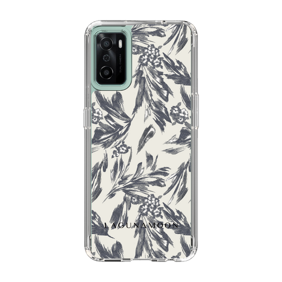 Slim Protection Case［ LAGUNAMOON - BotanicalJacquard - White×Black ］