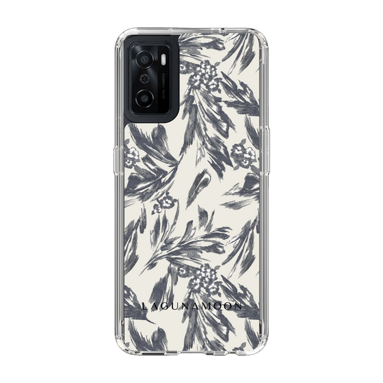 Slim Protection Case［ LAGUNAMOON - BotanicalJacquard - White×Black ］