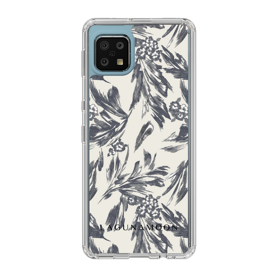 Slim Protection Case［ LAGUNAMOON - BotanicalJacquard - White×Black ］