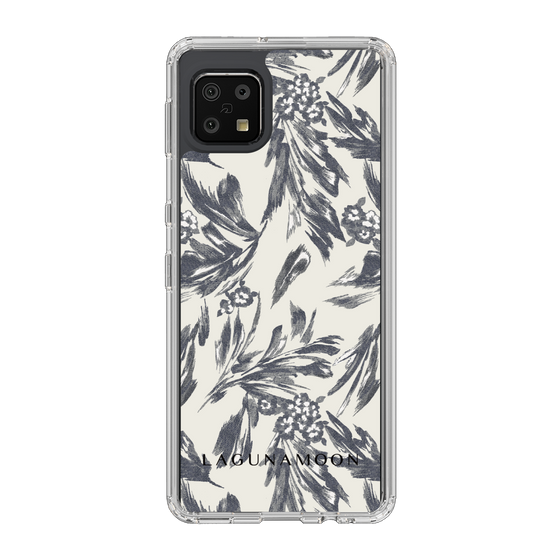 Slim Protection Case［ LAGUNAMOON - BotanicalJacquard - White×Black ］