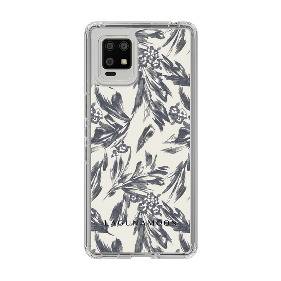 Slim Protection Case［ LAGUNAMOON - BotanicalJacquard - White×Black ］