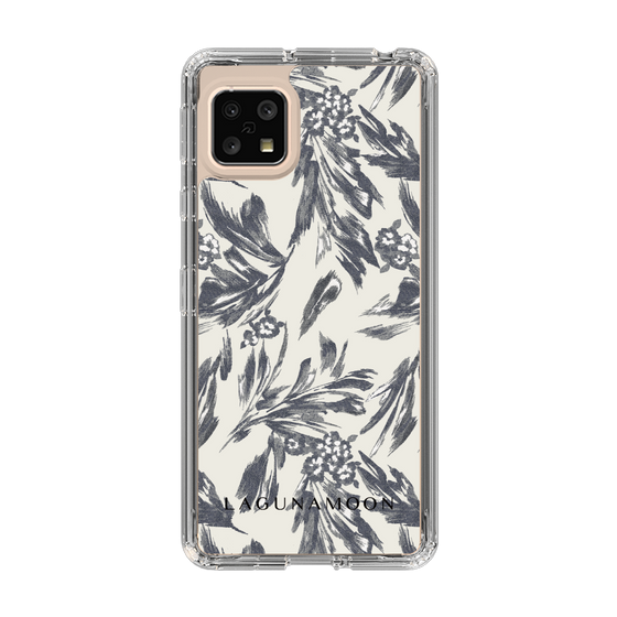 Slim Protection Case［ LAGUNAMOON - BotanicalJacquard - White×Black ］