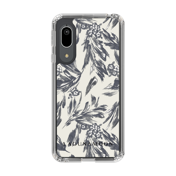 Slim Protection Case［ LAGUNAMOON - BotanicalJacquard - White×Black ］