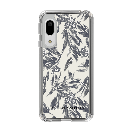 Slim Protection Case［ LAGUNAMOON - BotanicalJacquard - White×Black ］