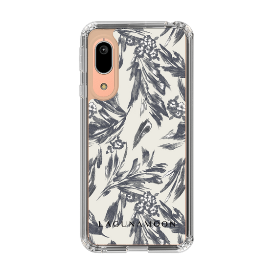 Slim Protection Case［ LAGUNAMOON - BotanicalJacquard - White×Black ］