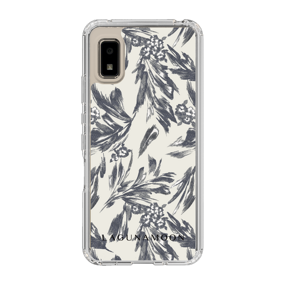 Slim Protection Case［ LAGUNAMOON - BotanicalJacquard - White×Black ］