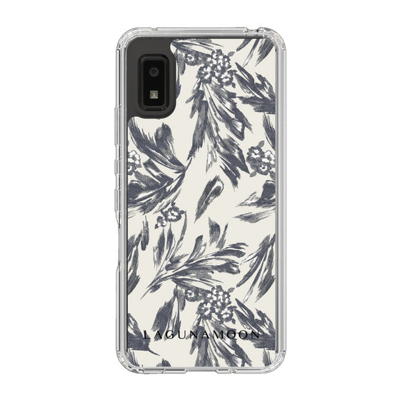Slim Protection Case［ LAGUNAMOON - BotanicalJacquard - White×Black ］