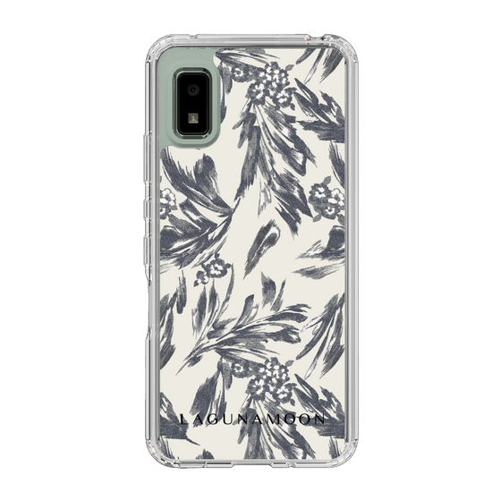 Slim Protection Case［ LAGUNAMOON - BotanicalJacquard - White×Black ］