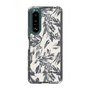 Slim Protection Case［ LAGUNAMOON - BotanicalJacquard - White×Black ］