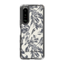 Slim Protection Case［ LAGUNAMOON - BotanicalJacquard - White×Black ］