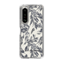Slim Protection Case［ LAGUNAMOON - BotanicalJacquard - White×Black ］