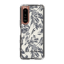 Slim Protection Case［ LAGUNAMOON - BotanicalJacquard - White×Black ］