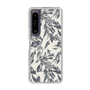 Slim Protection Case［ LAGUNAMOON - BotanicalJacquard - White×Black ］