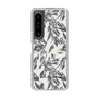 Slim Protection Case［ LAGUNAMOON - BotanicalJacquard - White×Black ］