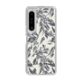 Slim Protection Case［ LAGUNAMOON - BotanicalJacquard - White×Black ］