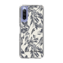 Slim Protection Case［ LAGUNAMOON - BotanicalJacquard - White×Black ］