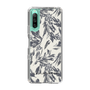 Slim Protection Case［ LAGUNAMOON - BotanicalJacquard - White×Black ］