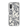 Slim Protection Case［ LAGUNAMOON - BotanicalJacquard - White×Black ］