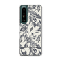 Slim Protection Case［ LAGUNAMOON - BotanicalJacquard - White×Black ］