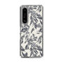 Slim Protection Case［ LAGUNAMOON - BotanicalJacquard - White×Black ］