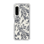 Slim Protection Case［ LAGUNAMOON - BotanicalJacquard - White×Black ］