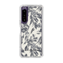 Slim Protection Case［ LAGUNAMOON - BotanicalJacquard - White×Black ］