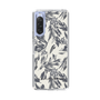 Slim Protection Case［ LAGUNAMOON - BotanicalJacquard - White×Black ］