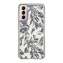 Slim Protection Case［ LAGUNAMOON - BotanicalJacquard - White×Black ］