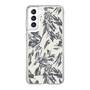 Slim Protection Case［ LAGUNAMOON - BotanicalJacquard - White×Black ］